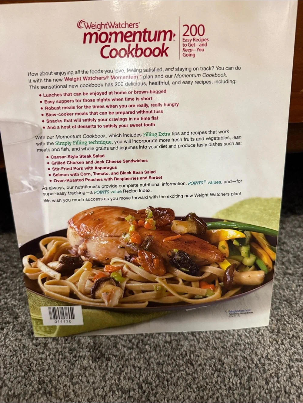 Weight Watchers Momentum Cookbook — Yellow & Red Cover